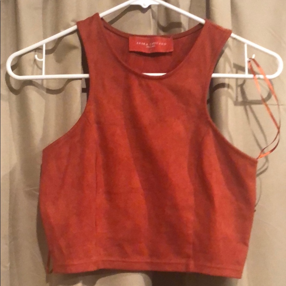 Burnt orange crop top